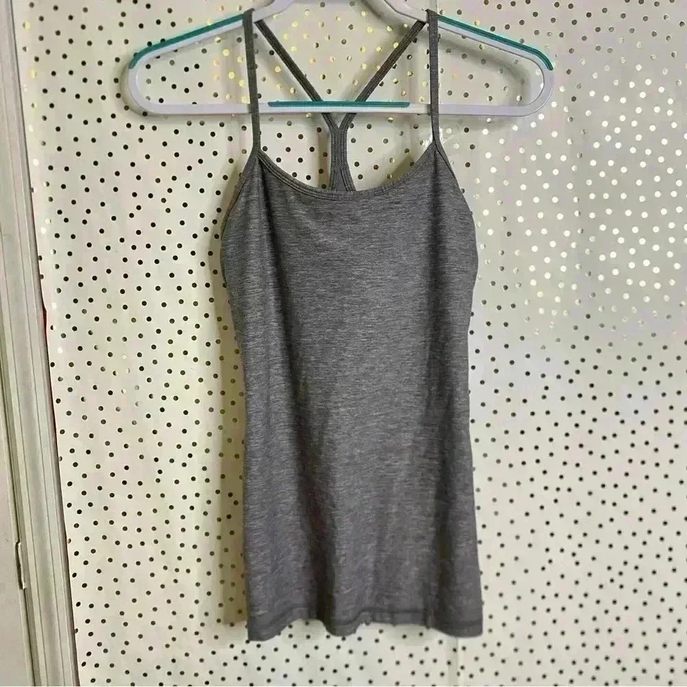 Lululemon Power Y Grey Top